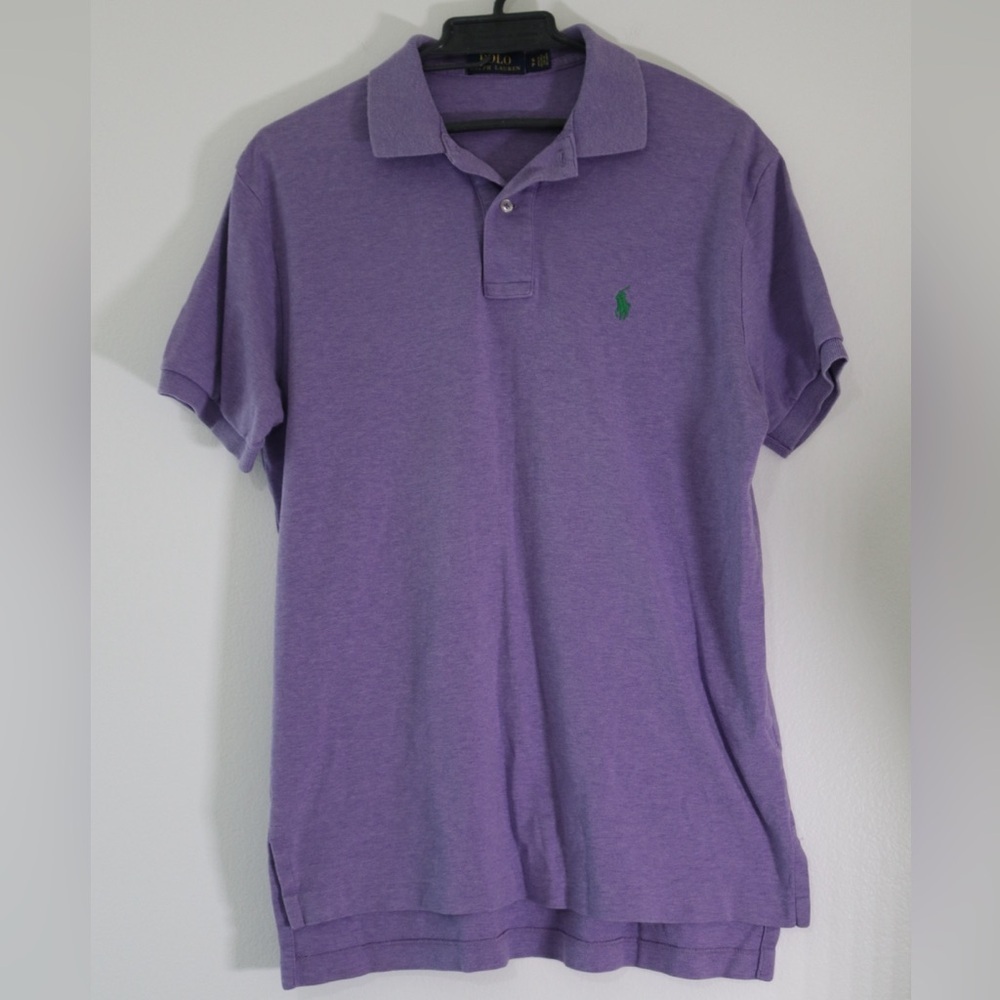 Ralph Lauren Polo Shirt Adult Small Purple Green Pony Casual Rugby Preppy Mens